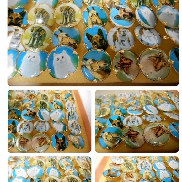 VINTAGE Animal RINGS WITH DISPLAY New 72pc lot#1013a Vintage Fashion Rings Box